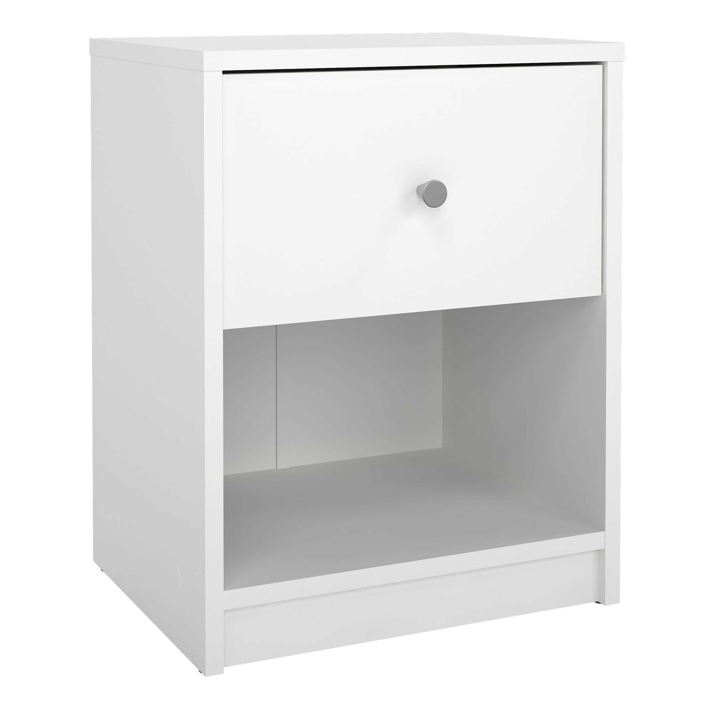 Tainan White Bedside Table 1 Drawer 1 Shelf