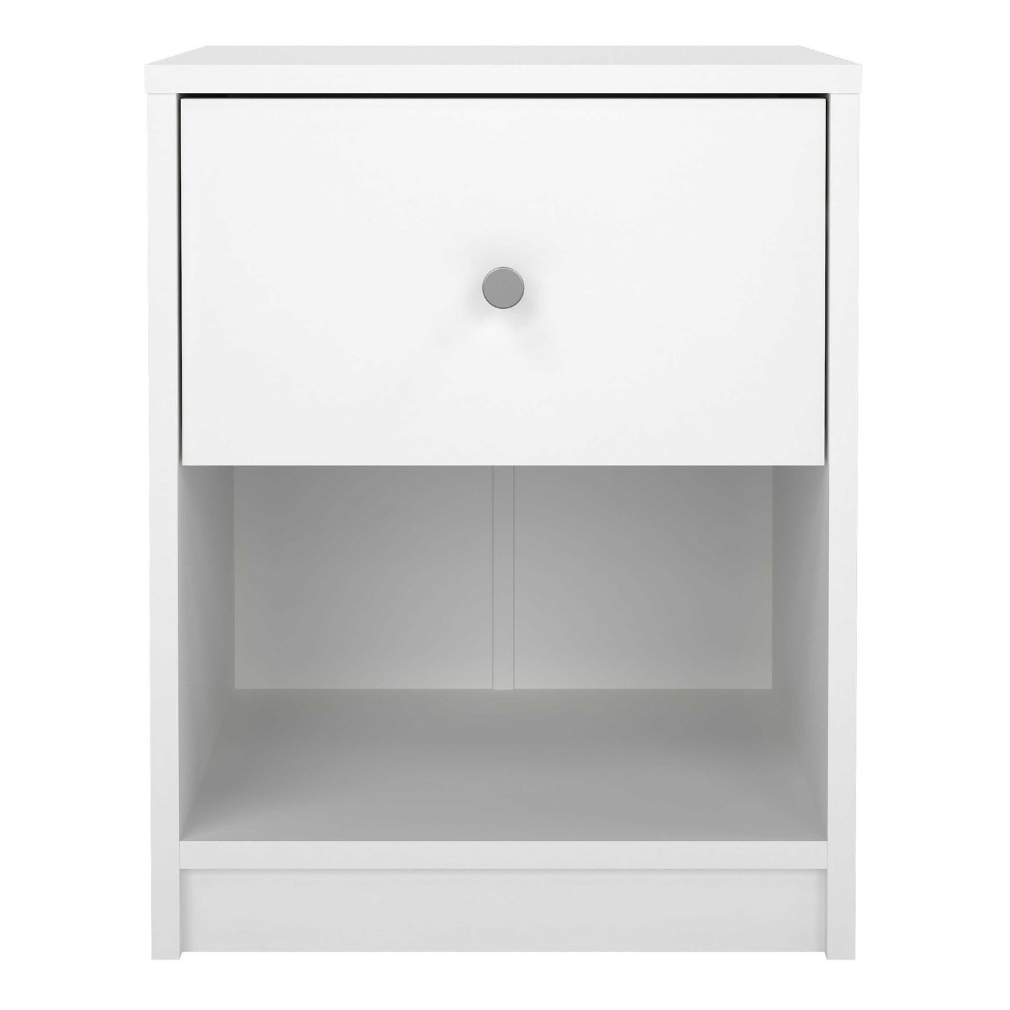 Tainan White Bedside Table 1 Drawer 1 Shelf