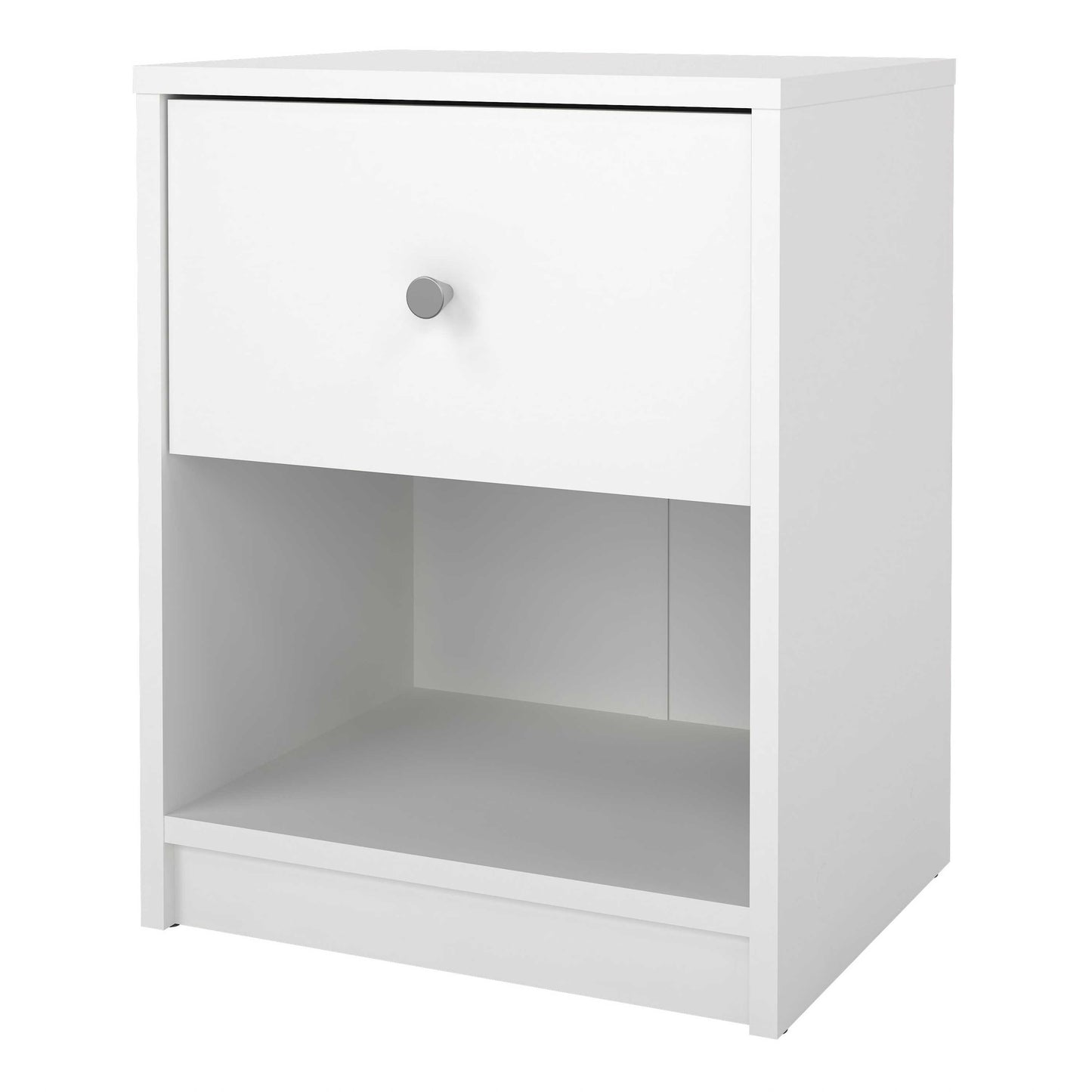 Tainan White Bedside Table 1 Drawer 1 Shelf