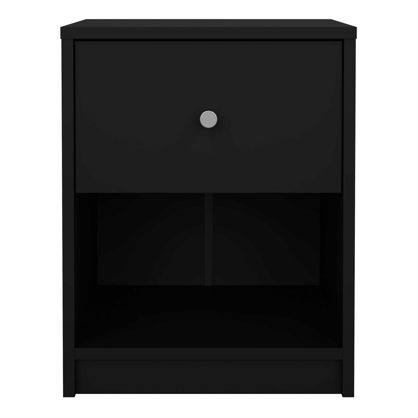 Tainan Black Bedside Table 1 Drawer 1 Shelf