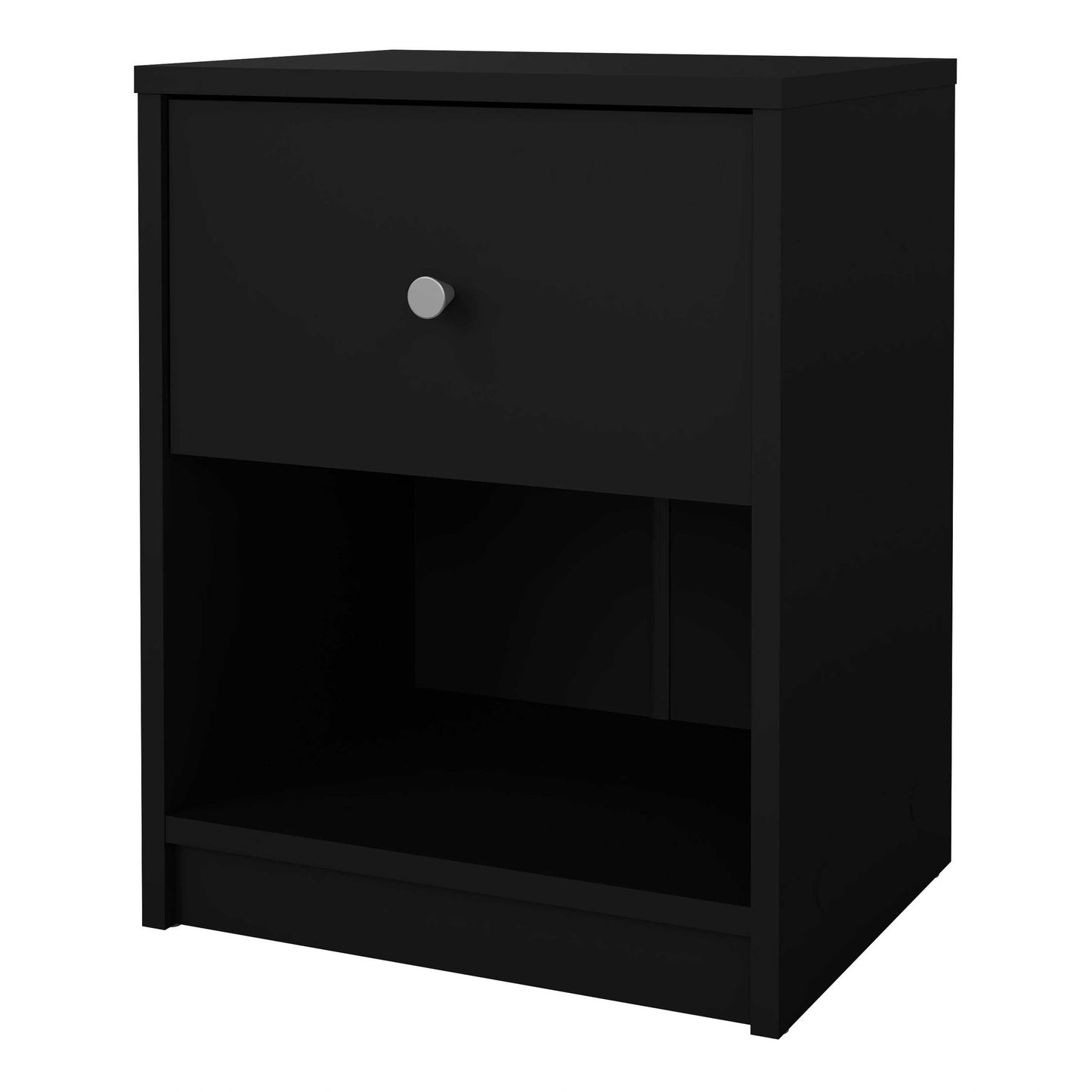Tainan Black Bedside Table 1 Drawer 1 Shelf