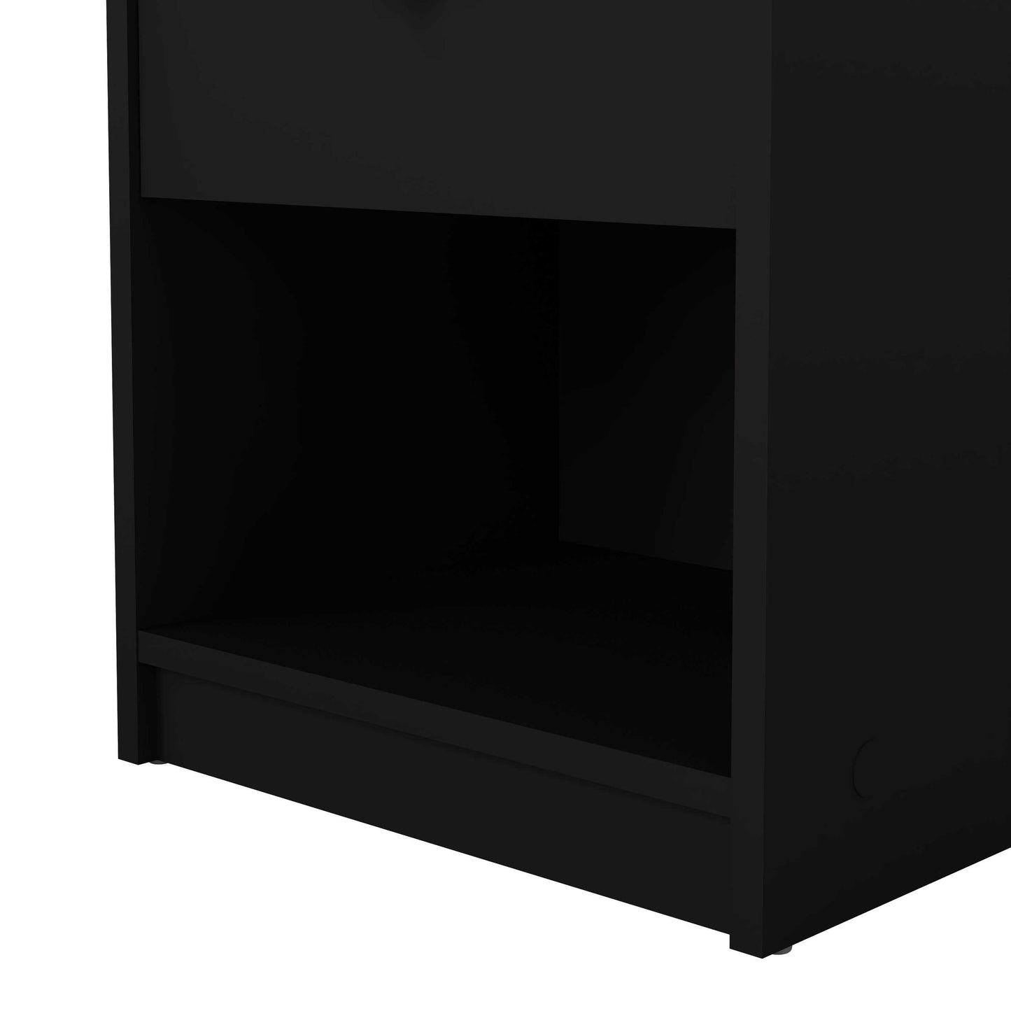 Tainan Black Bedside Table 1 Drawer 1 Shelf