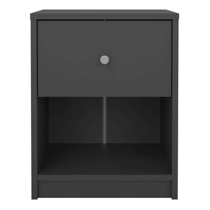Kaohsiung Dark Grey Bedside Table 1 Drawer