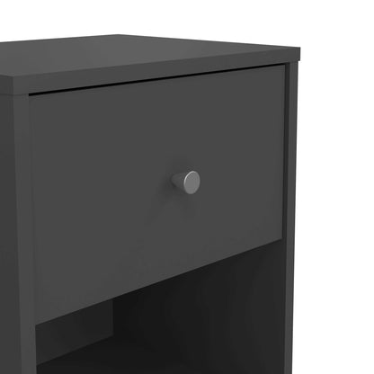 Kaohsiung Dark Grey Bedside Table 1 Drawer