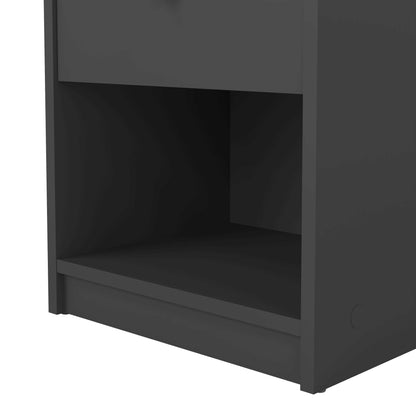 Kaohsiung Dark Grey Bedside Table 1 Drawer