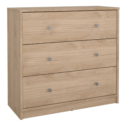 Kaohsiung Hickory Oak Effect Chest 3 Drawers