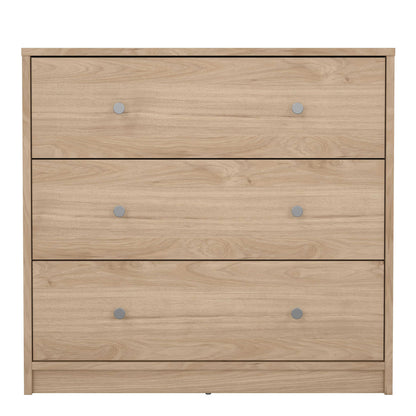 Kaohsiung Hickory Oak Effect Chest 3 Drawers