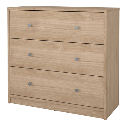 Kaohsiung Hickory Oak Effect Chest 3 Drawers