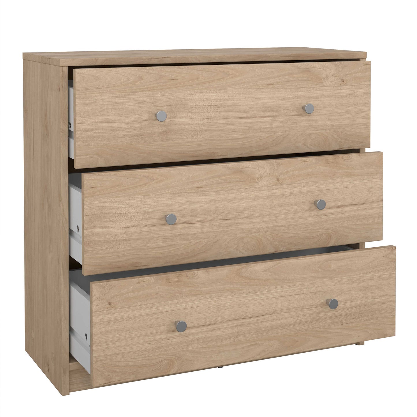 Kaohsiung Hickory Oak Effect Chest 3 Drawers