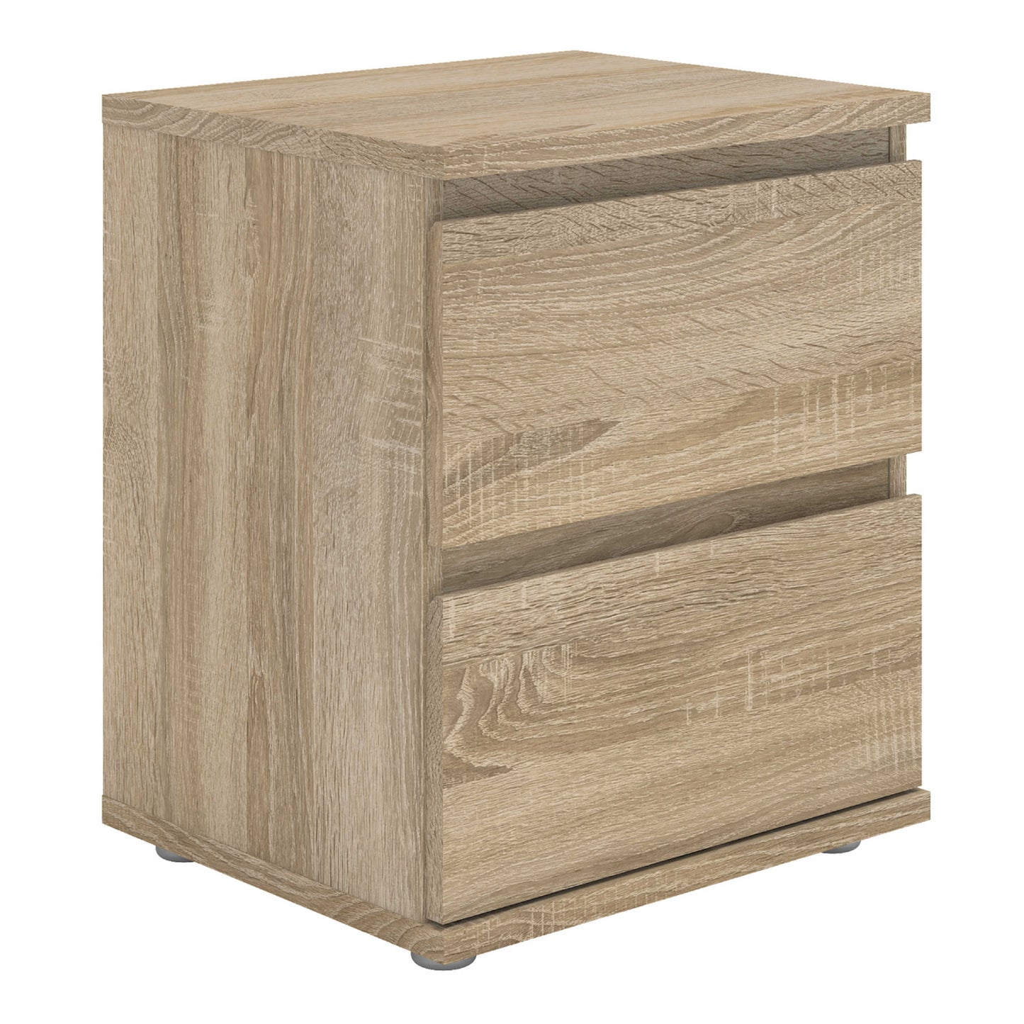 Copenhagen Natural Oak Effect Wood Bedside Table 2 Drawer