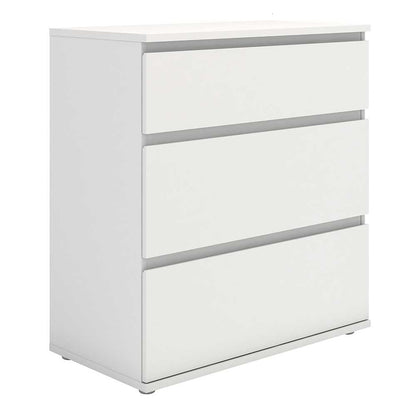 Copenhagen White Wooden Chest 3 Drawers