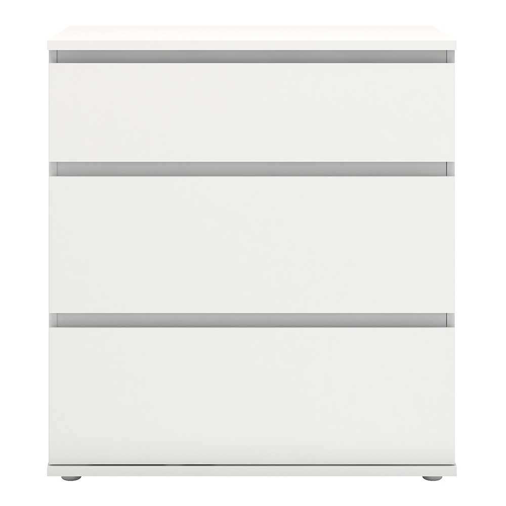 Copenhagen White Wooden Chest 3 Drawers