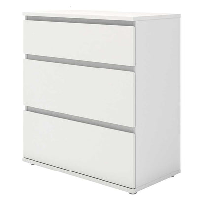 Copenhagen White Wooden Chest 3 Drawers