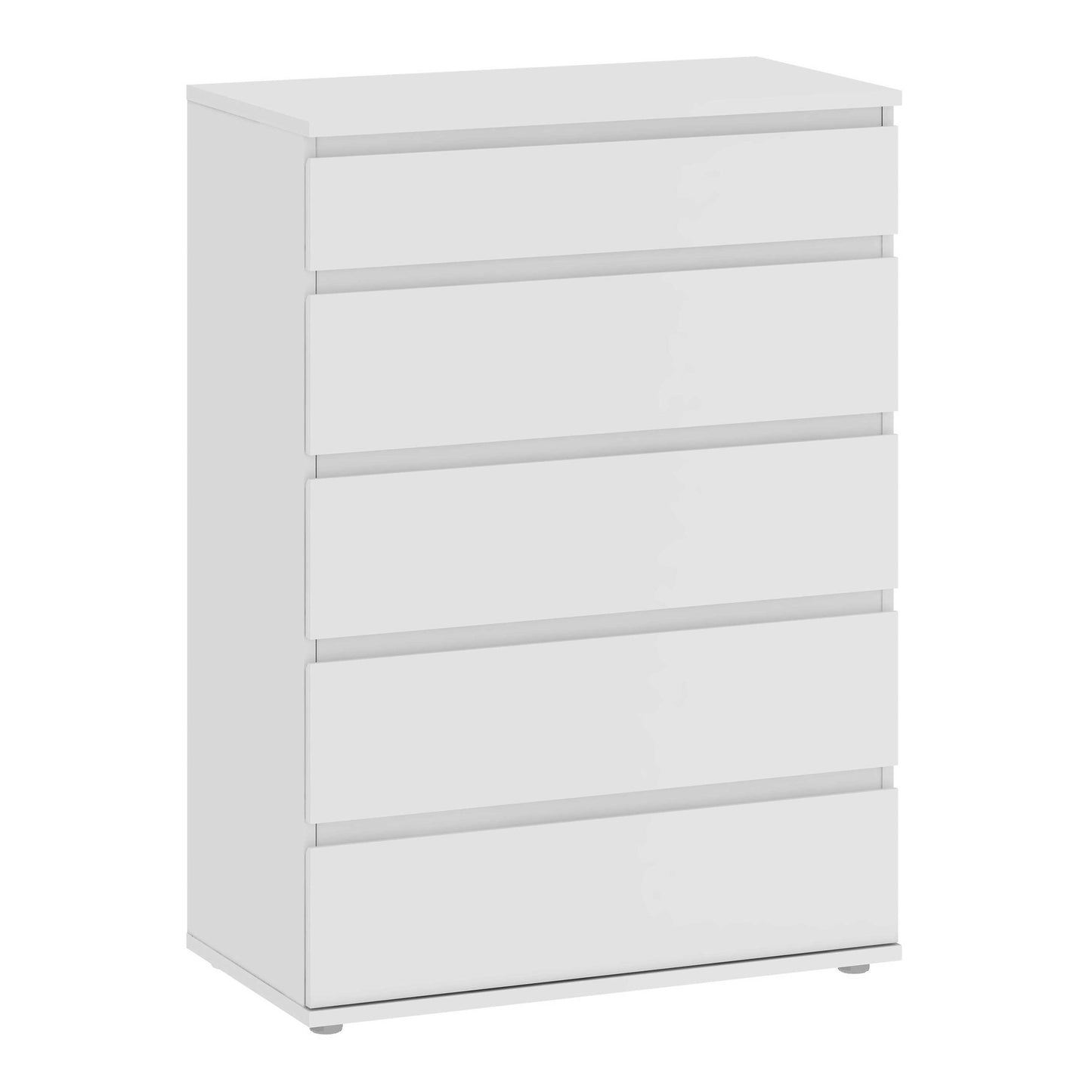 Copenhagen White Wooden Chest 5 Drawers