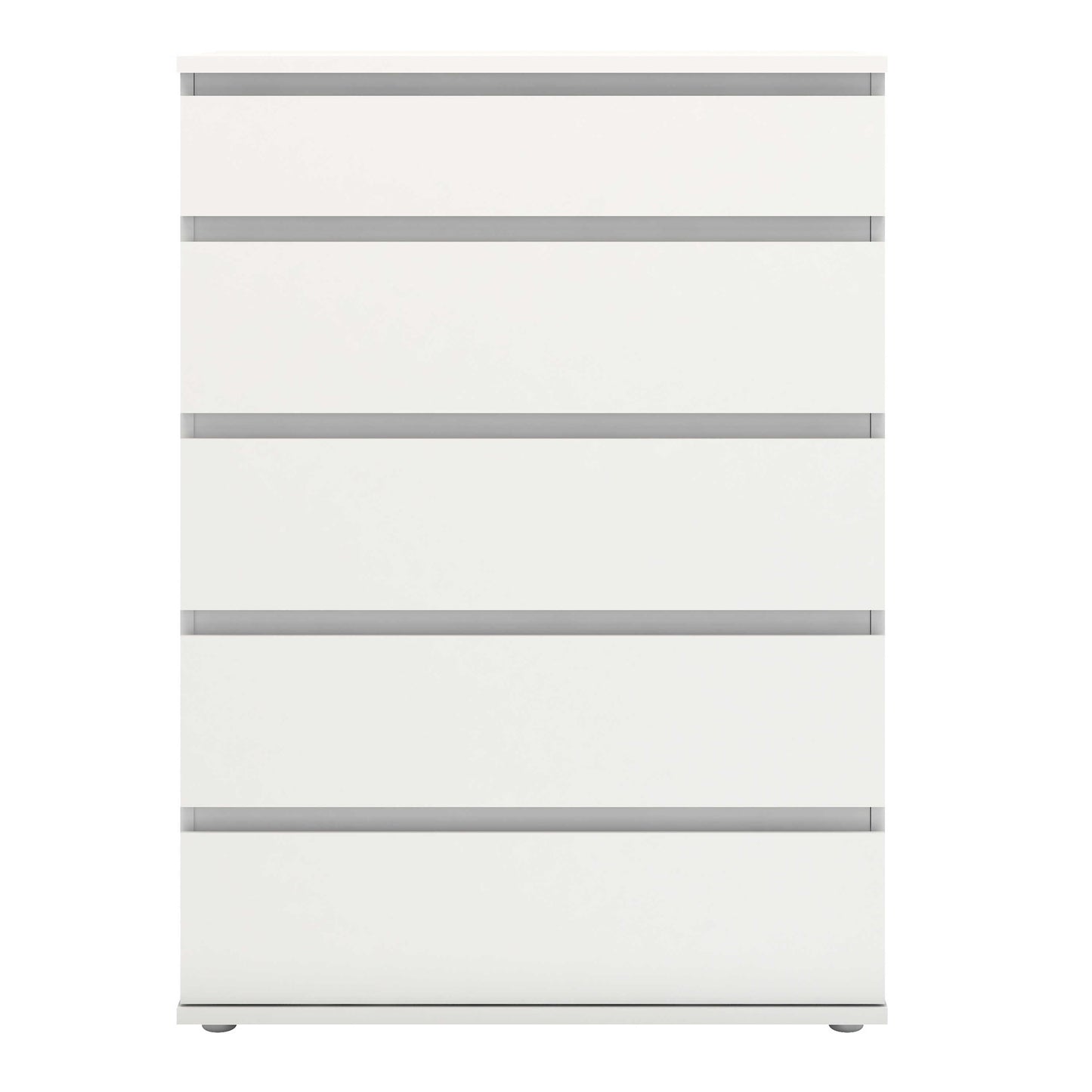 Copenhagen White Wooden Chest 5 Drawers