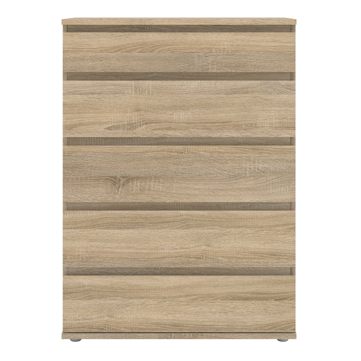 Copenhagen Natural Oak Effect Wood Storage Chest 5 Drawers