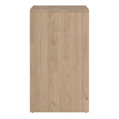 Salzburg White and Natural Oak Effect Sideboard 1 Door 3 Drawers