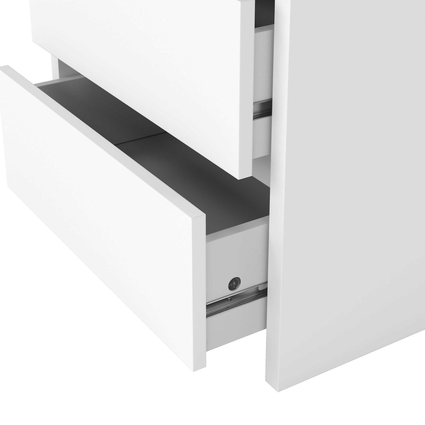 Salzburg White Wooden Bedside Tables 2 Drawers