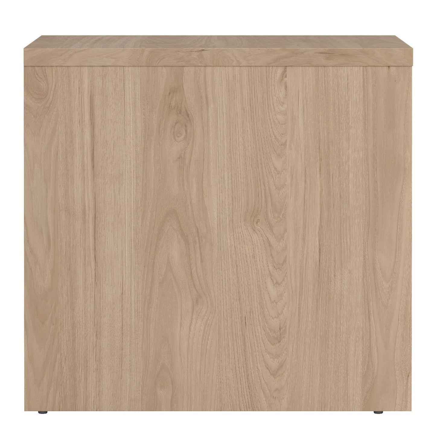 Salzburg White and Natural Oak Effect Bedside Table 2 Drawers