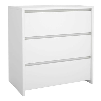 Salzburg White Wooden Chest 3 Drawers
