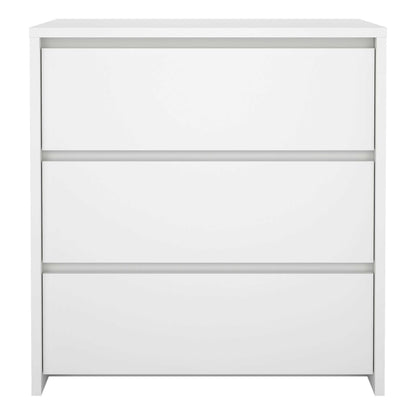 Salzburg White Wooden Chest 3 Drawers
