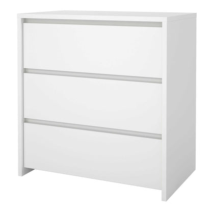 Salzburg White Wooden Chest 3 Drawers
