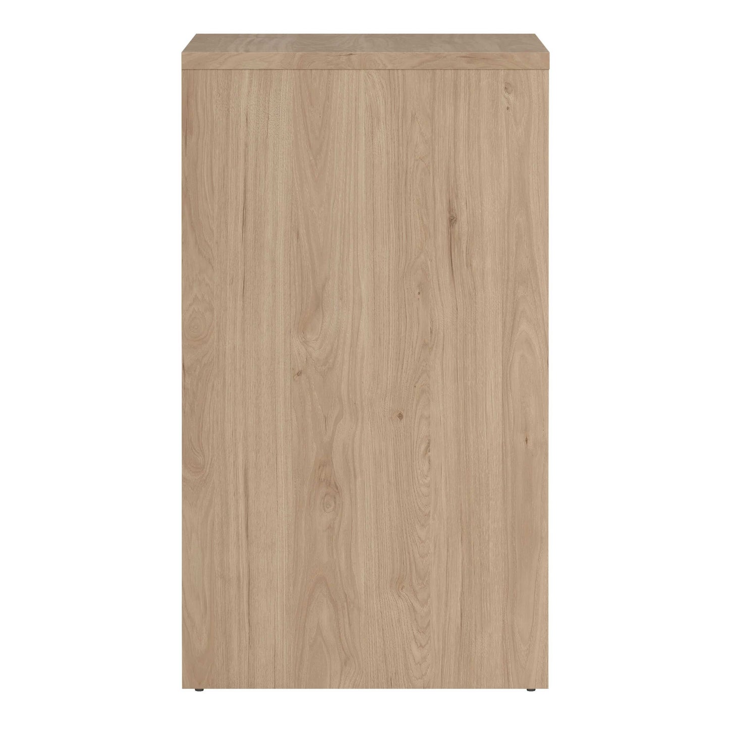 Salzburg White and Natural Oak Effect Wood Chest 3 Drawers