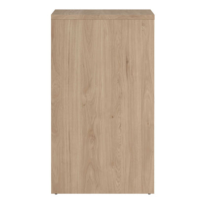 Salzburg White and Natural Oak Effect Wood Chest 3 Drawers