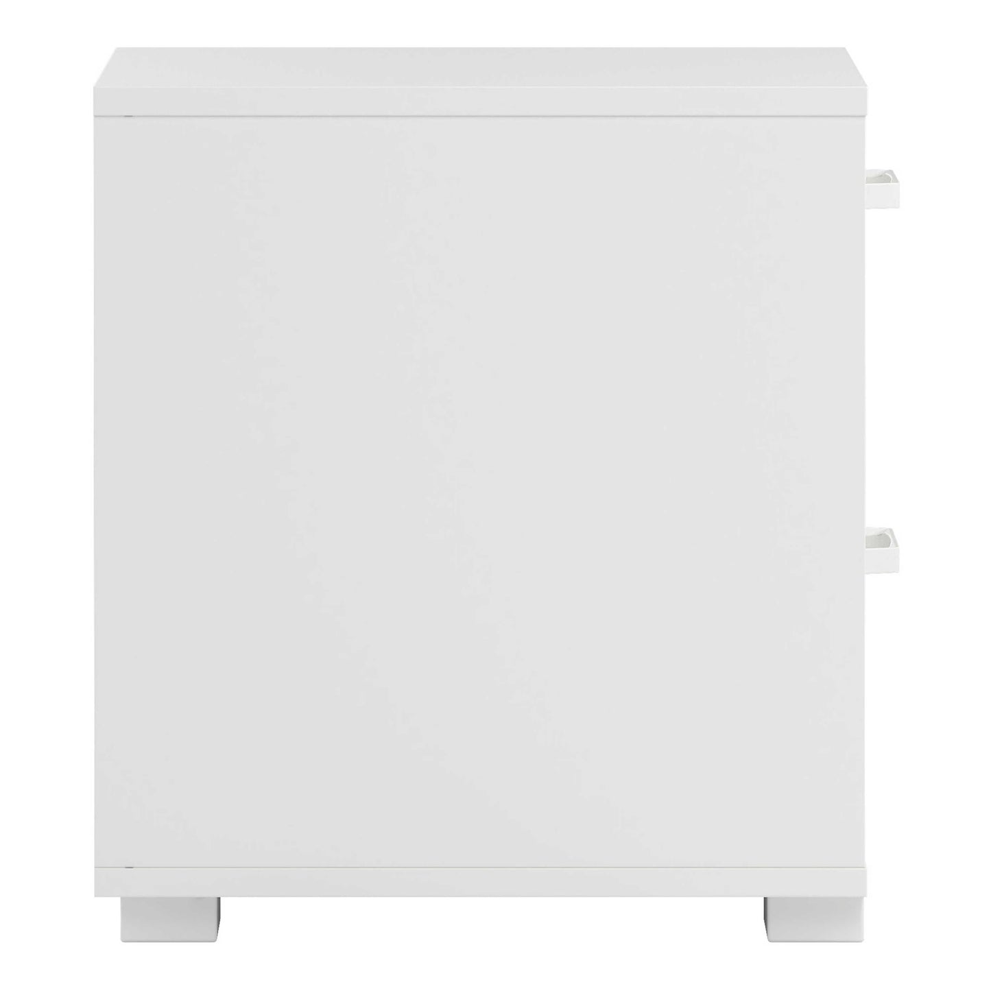 Stuttgart Gloss White Bedside Table 2 Drawers