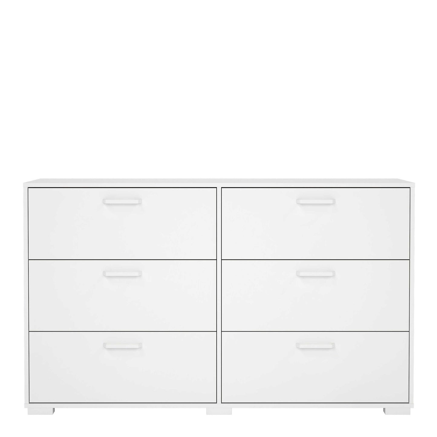 Stuttgart Gloss White Chest of 6 Drawers