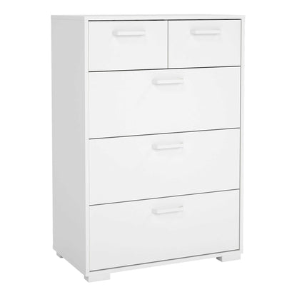 Stuttgart Gloss White Chest of 5 Drawers