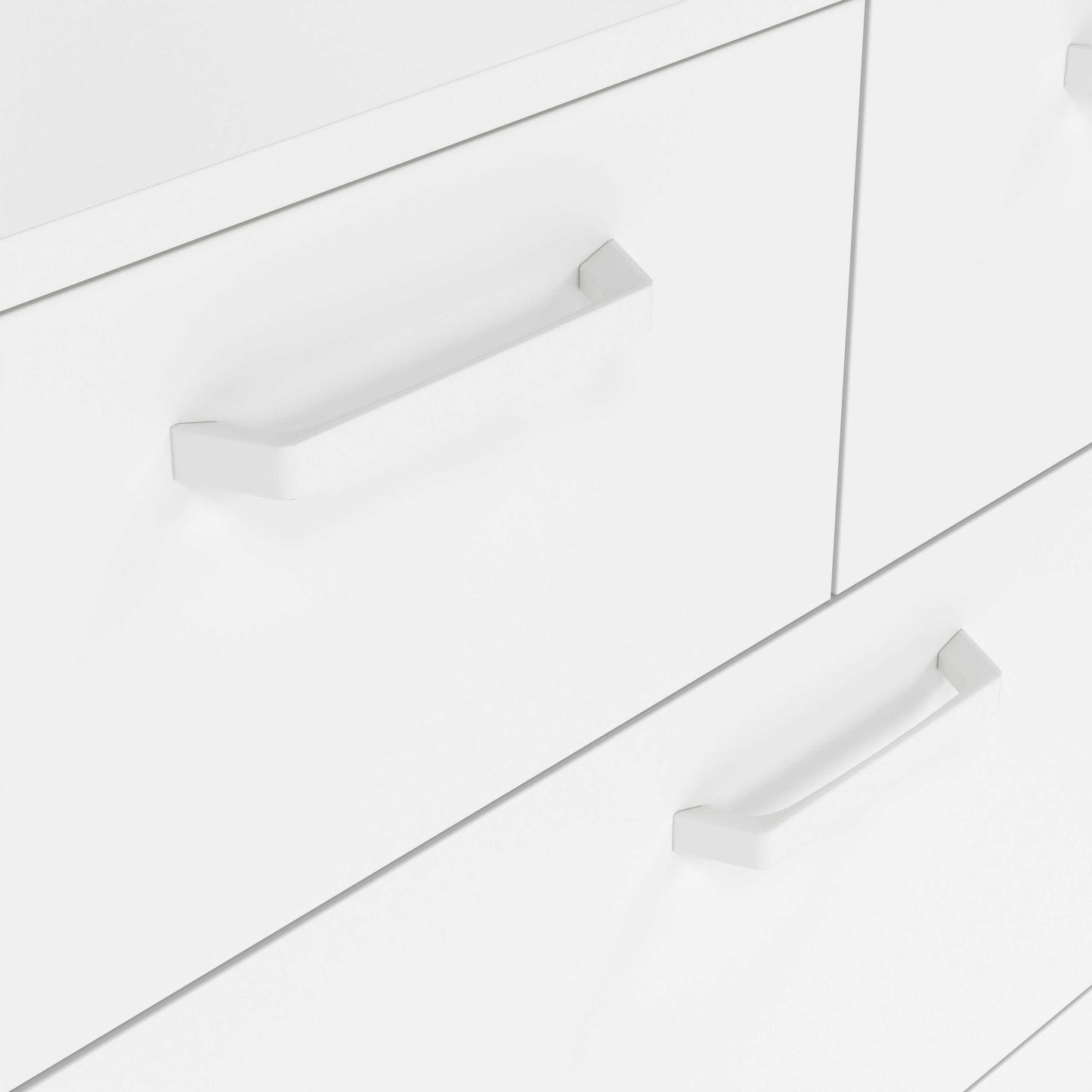 Stuttgart Gloss White Chest of 5 Drawers