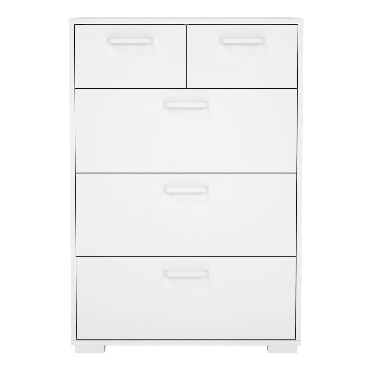 Stuttgart Gloss White Chest of 5 Drawers