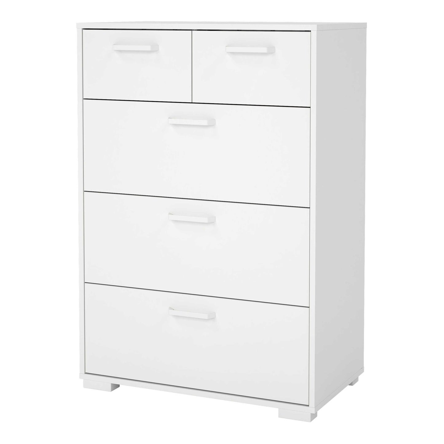 Stuttgart Gloss White Chest of 5 Drawers