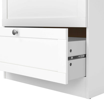 Cherryfern White Wooden Chest 3 Frame Drawers