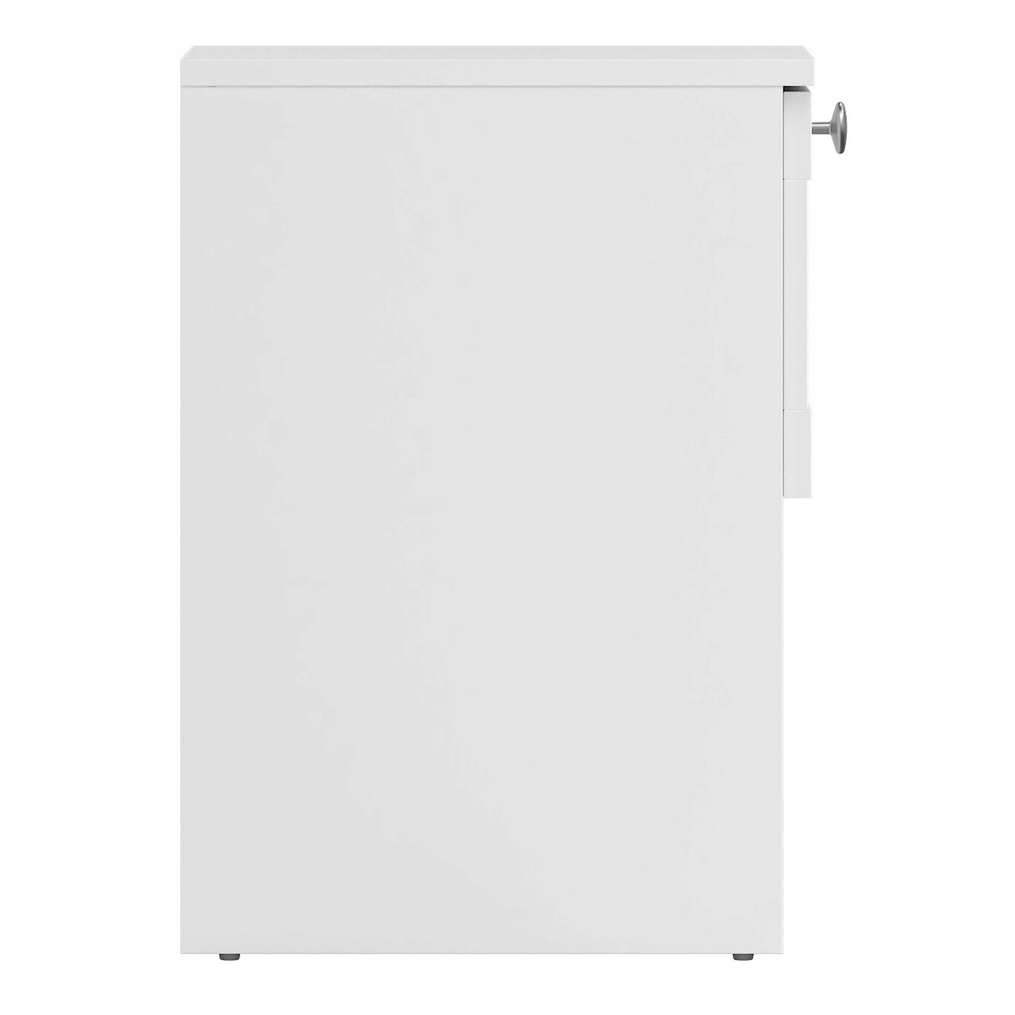 Cherryfern White Wood Bedside Table 1 Frame Drawer 1 Open Shelf