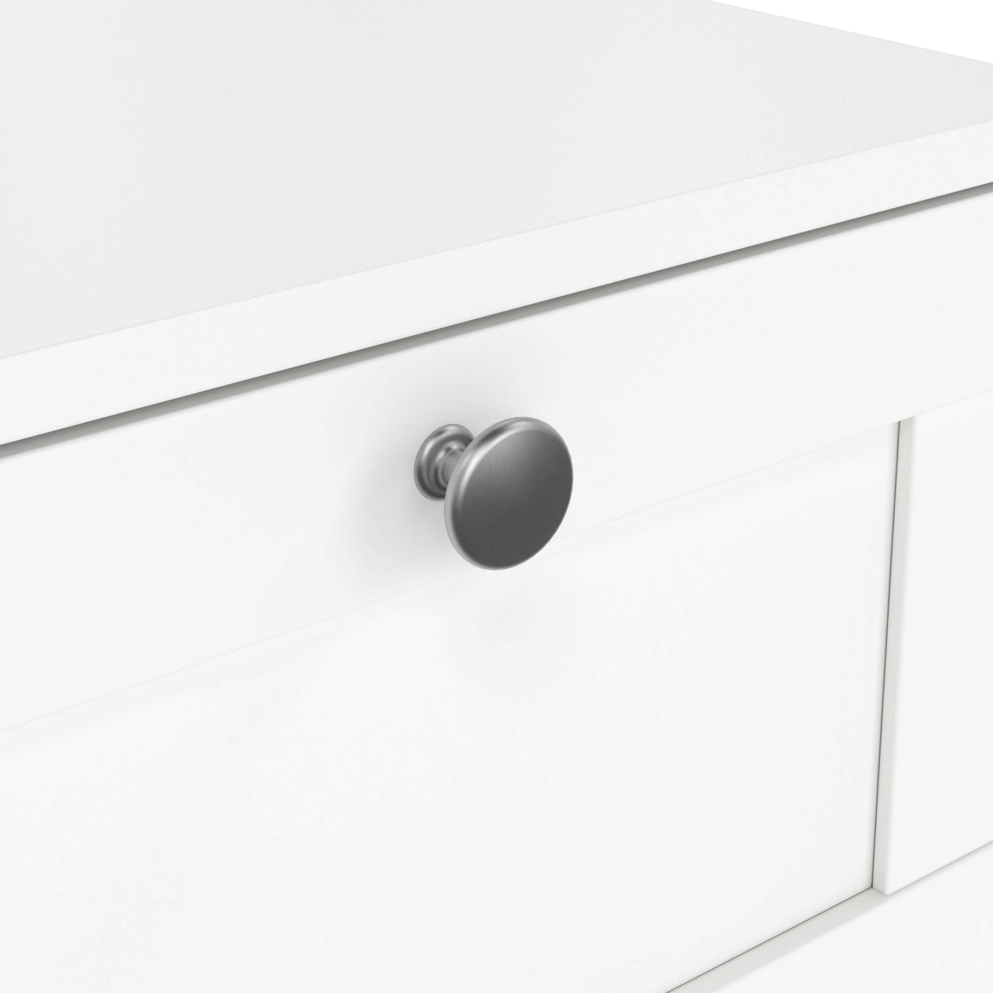 Cherryfern White Wood Bedside Table 1 Frame Drawer 1 Open Shelf