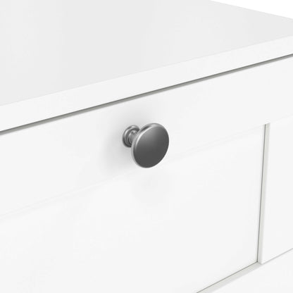 Cherryfern White Wood Bedside Table 1 Frame Drawer 1 Open Shelf