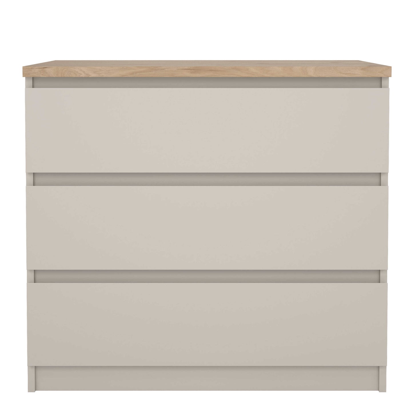 Budapest Cream and Natural Oak Effect Chest 3 drawers