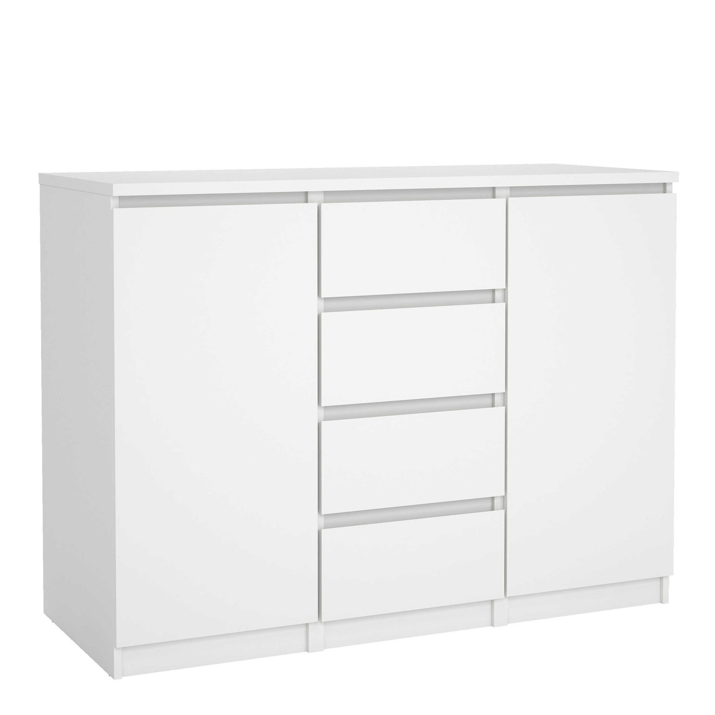 Budapest White Wooden Sideboard 2 Doors 4 Drawers