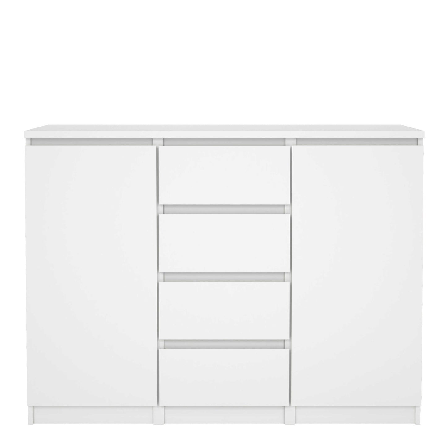 Budapest White Wooden Sideboard 2 Doors 4 Drawers