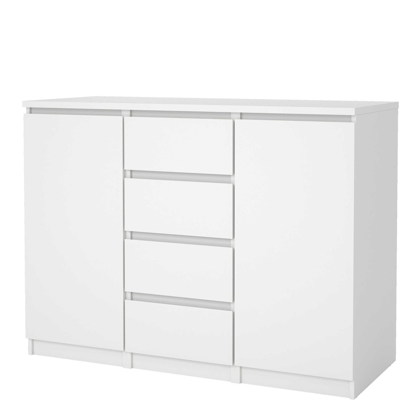 Budapest White Wooden Sideboard 2 Doors 4 Drawers
