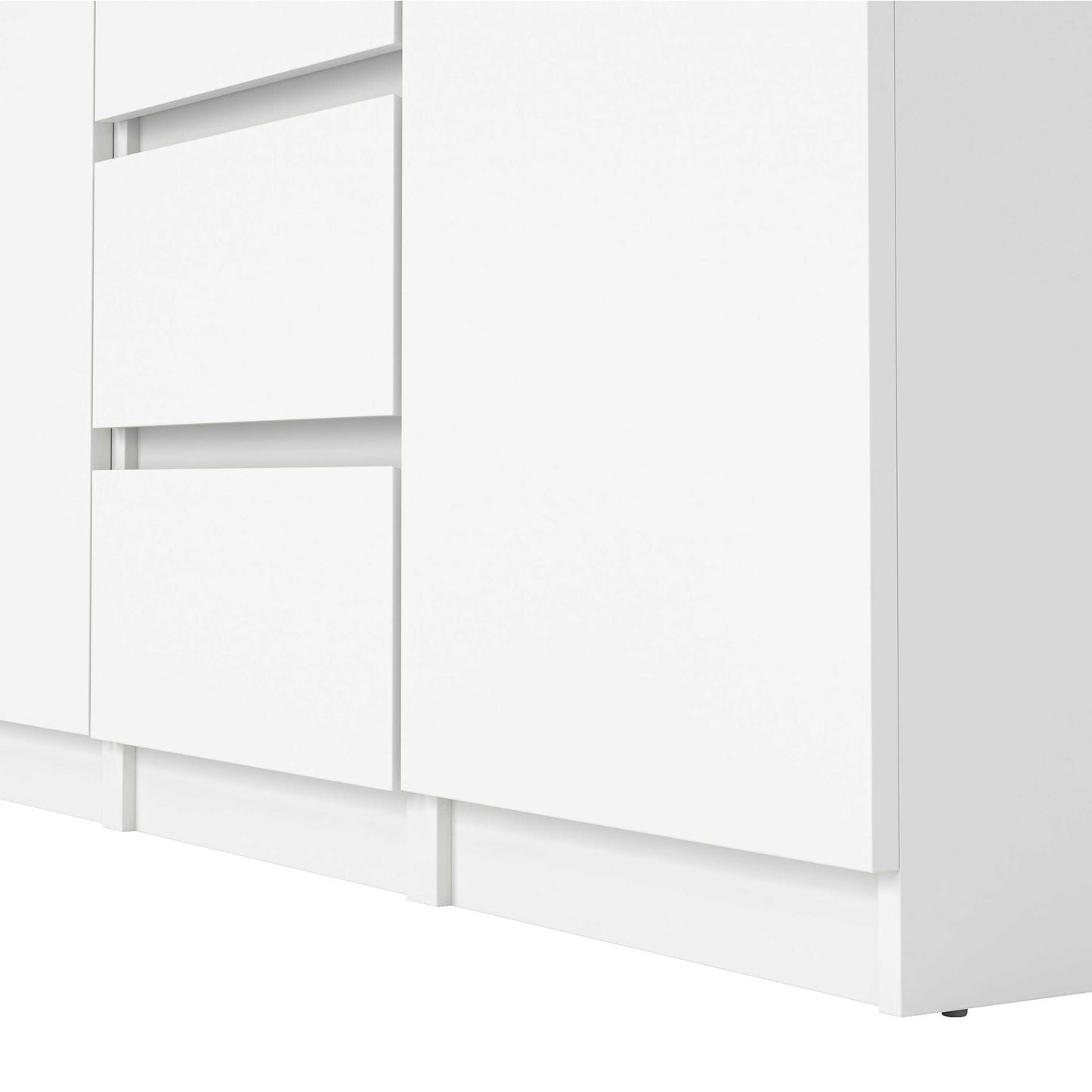 Budapest White Wooden Sideboard 2 Doors 4 Drawers