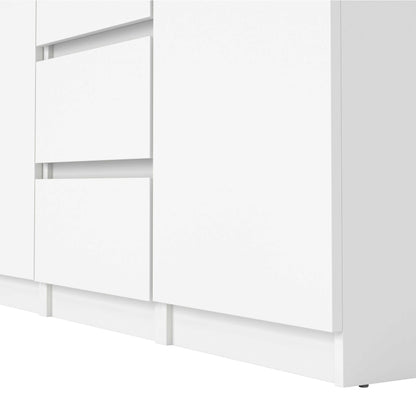 Budapest White Wooden Sideboard 2 Doors 4 Drawers