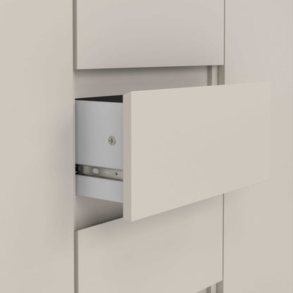 Budapest Cream and Natural Oak Effect Sideboard 2 Doors 4 Drawers