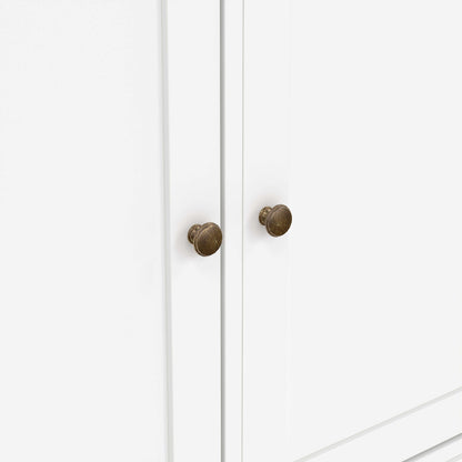 Osaka Farmhouse White Wooden Sideboard 3 Doors 3 Drawers