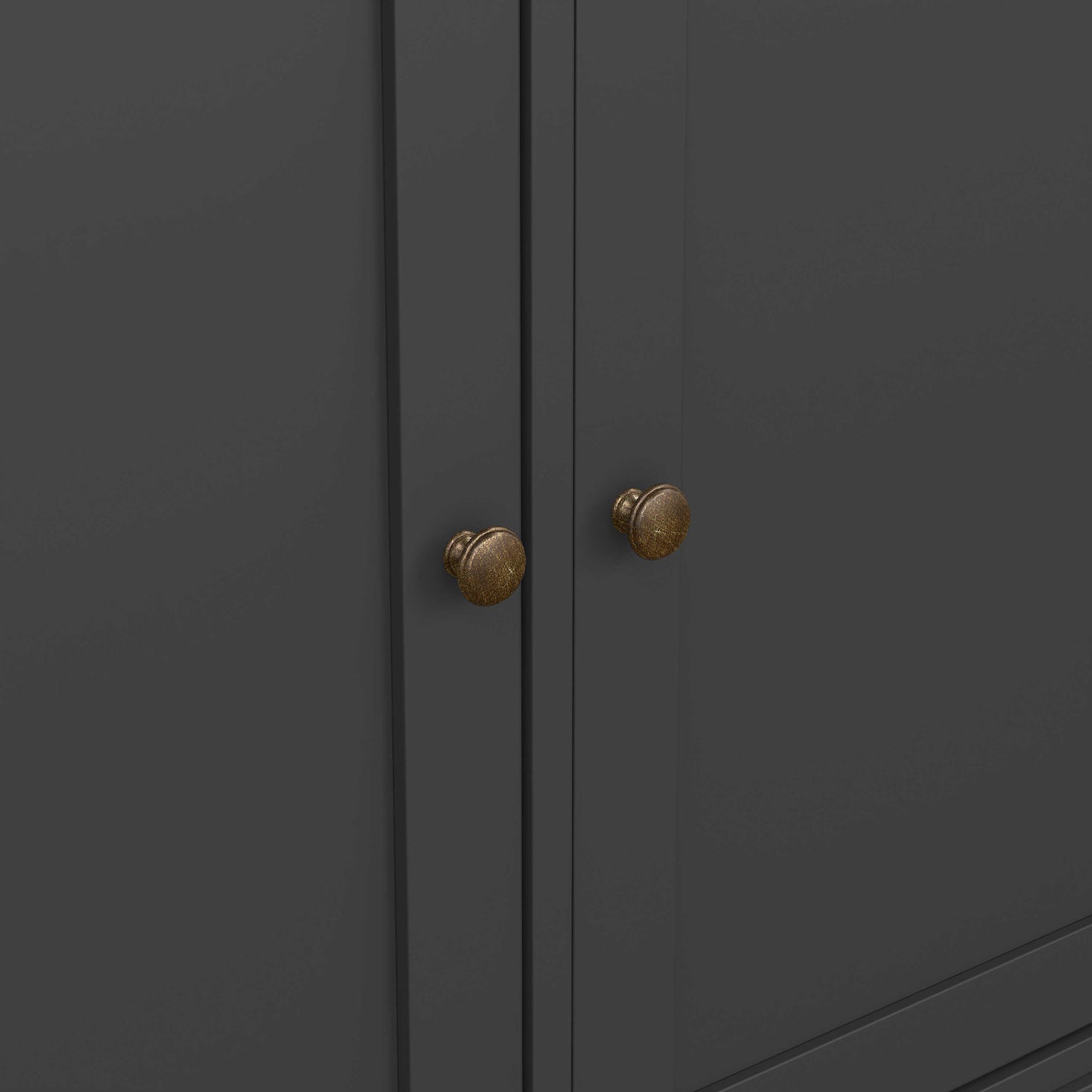 Osaka Farmhouse Dark Grey Wooden Sideboard 3 Doors 3 Drawers