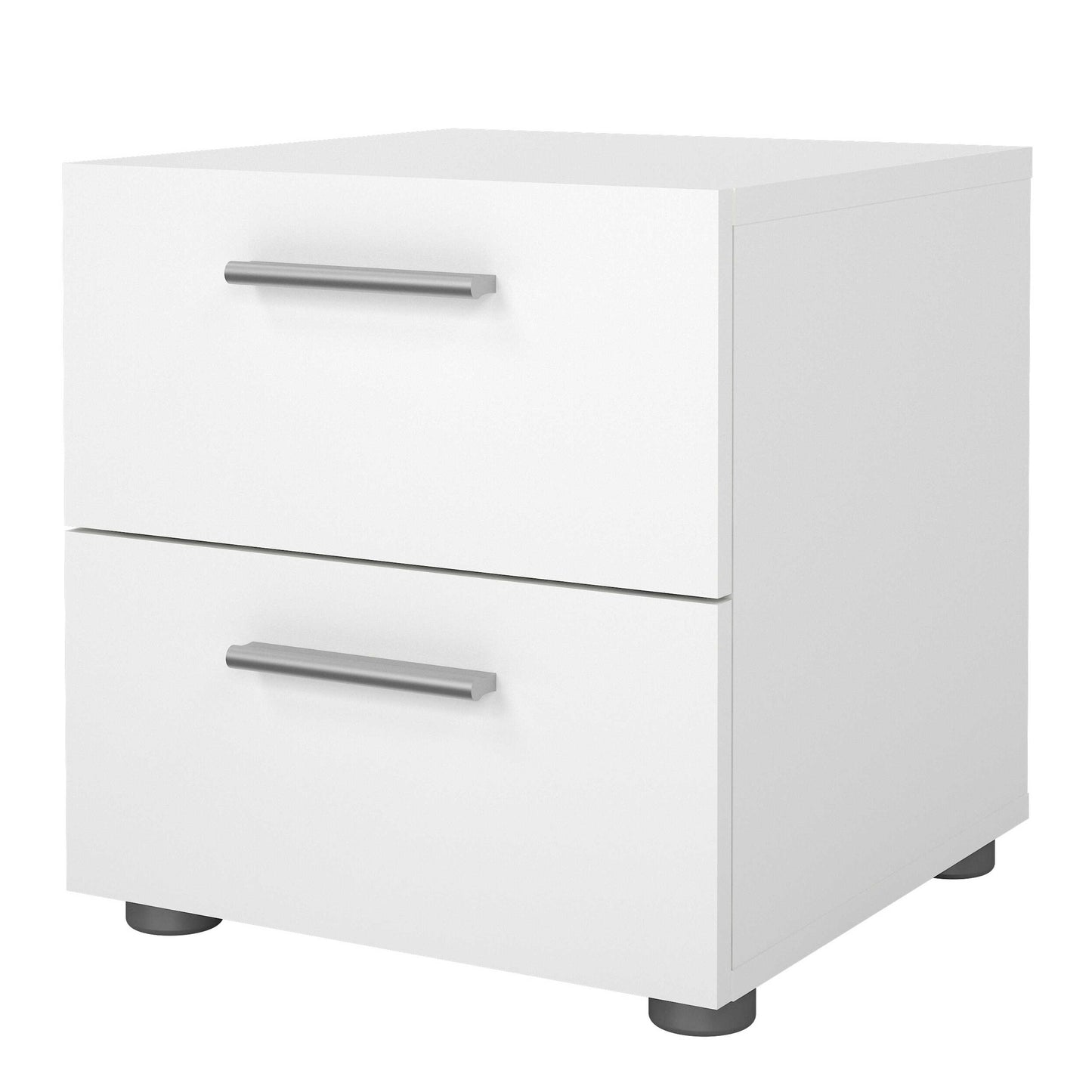 Daejeon White Wooden Bedside 2 Drawers