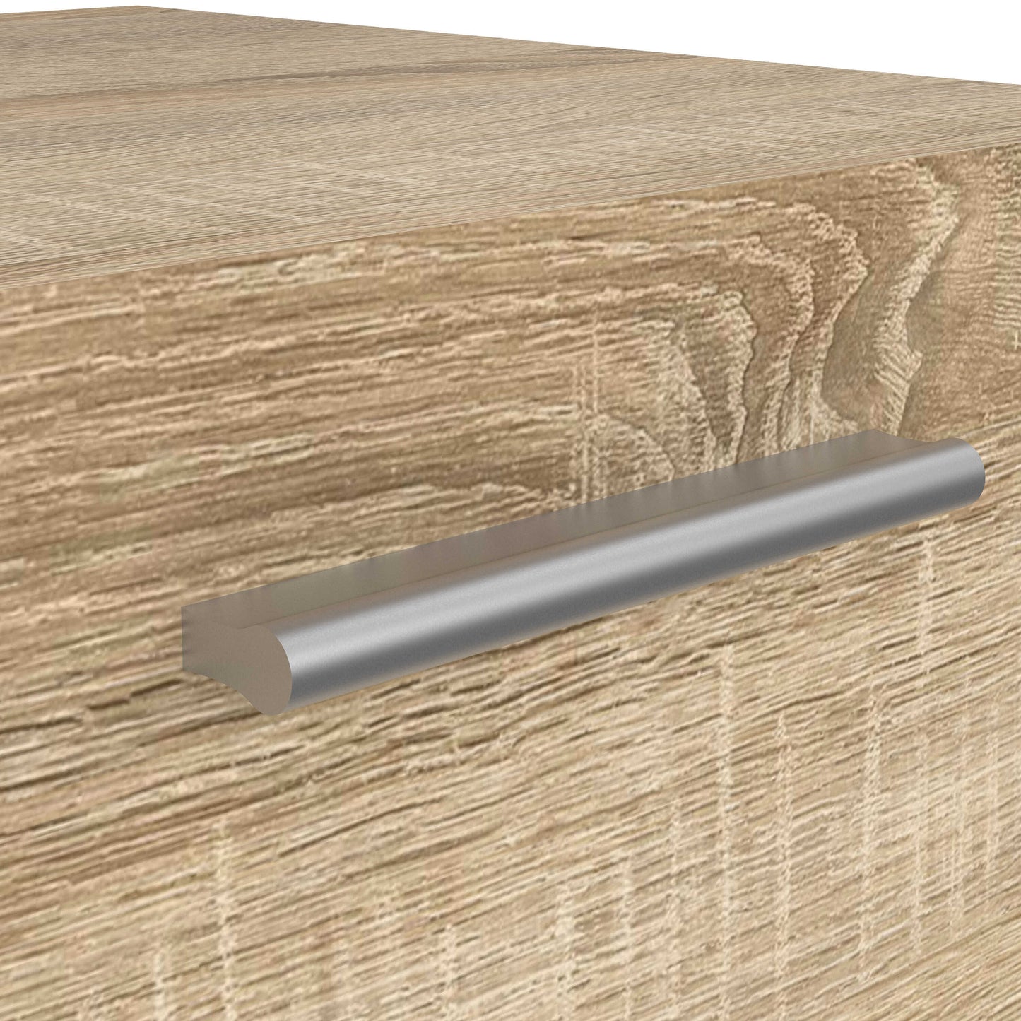 Daejeon Natural Oak Effect Wood Bedside Table 2 Drawers