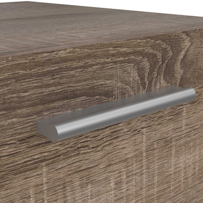 Daejeon Dark Oak Wood Effect Bedside Table 2 Drawers